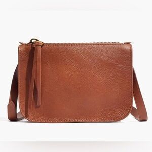 Madewell Simple Pouch Belt Bag English Saddle Brown Leather waist great cond
